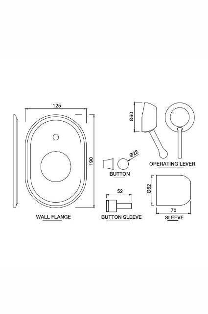 Single Lever Exposed Parts Kit Of Hi-flow Diverter | Model : QQP-GLD-7079NKPM