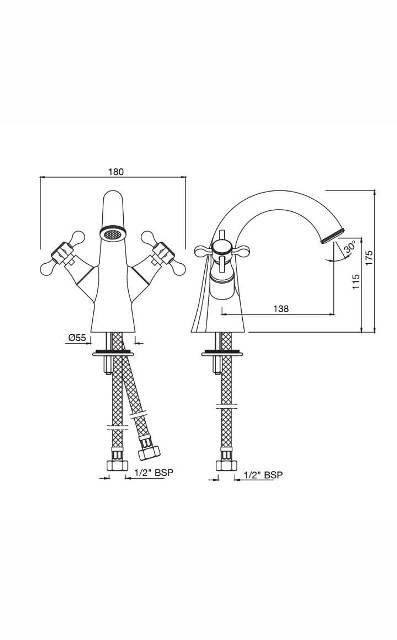 Central Hole Basin Mixer | Model : QQP-BLM-7167BPM