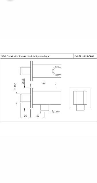 Wall Outlet With Shower Hook | Model : SHA-ABR-566S