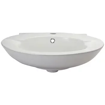 GLOCERA CLEO- BASIN 2 PC FULL PEDESTAL ROUND GLOSSY WALL HUNG BASIN / WALL MOUNT BASIN GLOCERA | Model: GG/WB/52003