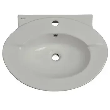 GLOCERA CLEO- BASIN 2 PC FULL PEDESTAL ROUND GLOSSY WALL HUNG BASIN / WALL MOUNT BASIN GLOCERA | Model: GG/WB/52003