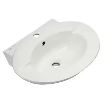 GLOCERA CLEO- BASIN 2 PC FULL PEDESTAL ROUND GLOSSY WALL HUNG BASIN / WALL MOUNT BASIN GLOCERA | Model: GG/WB/52003