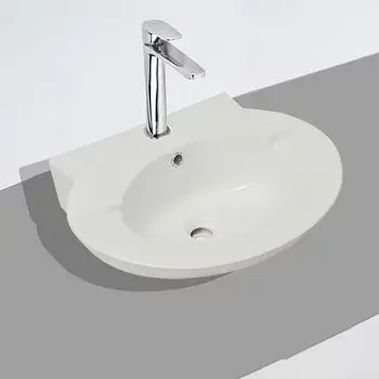 GLOCERA CLEO- BASIN 2 PC FULL PEDESTAL ROUND GLOSSY WALL HUNG BASIN / WALL MOUNT BASIN GLOCERA | Model: GG/WB/52003