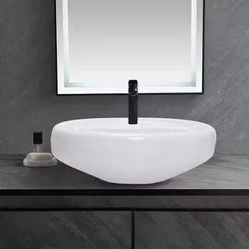 CERA CORNET WALL HUNG WASH BASIN EXPOSED WHITE GLOSSY WALL HUNG BASIN / WALL MOUNT BASIN CERA | Model: S2040103