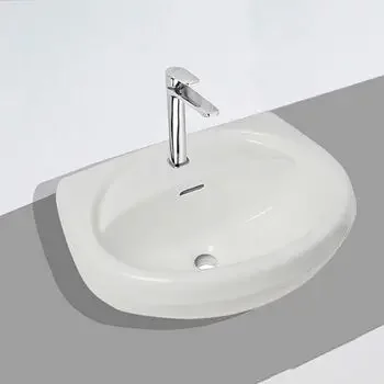 CERA CORNET WALL HUNG WASH BASIN EXPOSED WHITE GLOSSY WALL HUNG BASIN / WALL MOUNT BASIN CERA | Model: S2040103