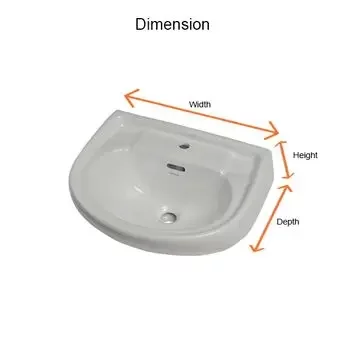 CERA COUNSEL WALL HUNG WASH BASIN EXPOSED WHITE GLOSSY WALL HUNG BASIN / WALL MOUNT BASIN CERA | Model: S2040101