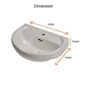 CERA WASH BASIN DSHAPE WALL HUNG BASIN / WALL MOUNT BASIN CERA | Model: S2040119