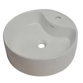 GLOCERA BENITO WASH BASIN ROUND GLOSSY VESSEL / TABLE TOP / COUNTER TOP GLOCERA | Model: GG/AB/62003