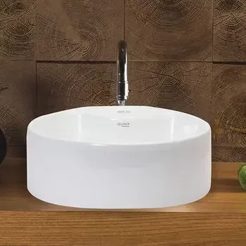 GLOCERA BENITO WASH BASIN ROUND GLOSSY VESSEL / TABLE TOP / COUNTER TOP GLOCERA | Model: GG/AB/62003