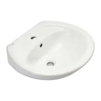 GLOCERA LISA- BASIN 2 PC FULL PEDESTAL ROUND GLOSSY WALL HUNG BASIN / WALL MOUNT BASIN GLOCERA |Model: GG/WB/52002/SW