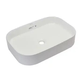 CERA CATMID EXPOSED WHITE GLOSSY VESSEL / TABLE TOP / COUNTER TOP CERA | Model: S2020158