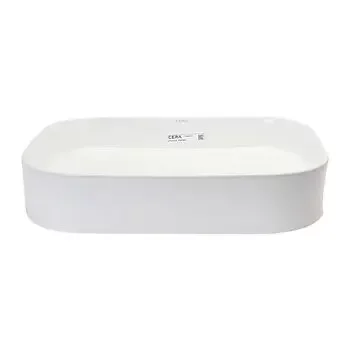 CERA CATMID EXPOSED WHITE GLOSSY VESSEL / TABLE TOP / COUNTER TOP CERA | Model: S2020158