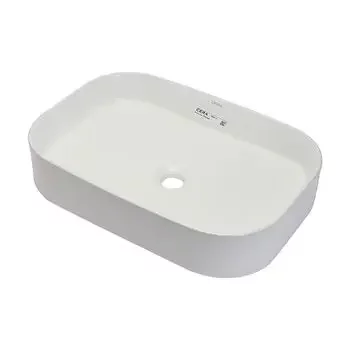 CERA CATMID EXPOSED WHITE GLOSSY VESSEL / TABLE TOP / COUNTER TOP CERA | Model: S2020158