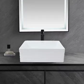 GLOCERA RIBANA SQUARE BASIN 380X380X130MM GLOCERA | Model: GS/DB/16033