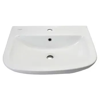 GLOCERA DUNE- BASIN 2 PC FULL PEDESTAL ROUND WHITE, IVORY GLOSSY WALL HUNG BASIN / WALL MOUNT BASIN GLOCERA | Model: GG/WB/52006