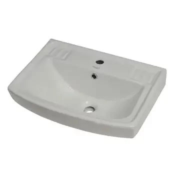 GLOCERA COMPARE - BASIN 2 PC FULL PEDESTAL ROUND WHITE, IVORY GLOSSY WALL HUNG BASIN / WALL MOUNT BASIN GLOCERA | Model: GG/WB/52012