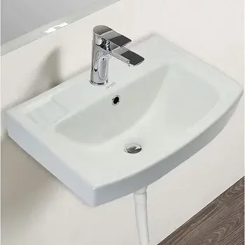 GLOCERA COMPARE - BASIN 2 PC FULL PEDESTAL ROUND WHITE, IVORY GLOSSY WALL HUNG BASIN / WALL MOUNT BASIN GLOCERA | Model: GG/WB/52012