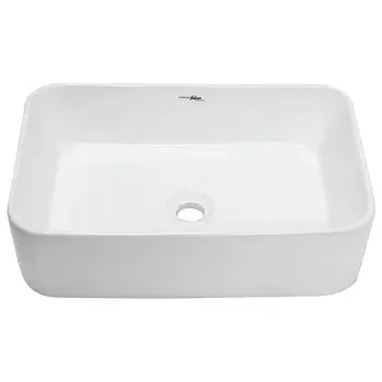 HIC WB OVER COUNTER IMMACULA - SW RECTANGULAR STAR WHITE GLOSSY VESSEL / TABLE TOP / COUNTER TOP