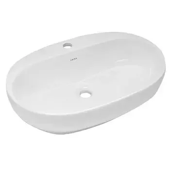 CERA CAFE TABLE TOP WASH BASIN EXPOSED WHITE GLOSSY VESSEL / TABLE TOP / COUNTER TOP CERA | Model: S2020103