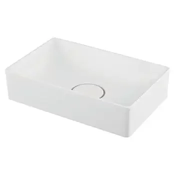 GROTTO TISZA COUNTER TOP BASIN SQUARE WHITE NERO MATTE GROTTO | Model: GR-31300-42-NM