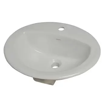 CERA CLAIR EXPOSED WHITE GLOSSY VESSEL / TABLE TOP / COUNTER TOP CERA | Model: S2030101