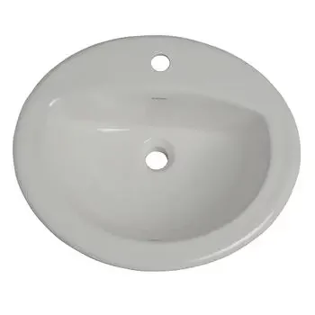 CERA CLAIR EXPOSED WHITE GLOSSY VESSEL / TABLE TOP / COUNTER TOP CERA | Model: S2030101