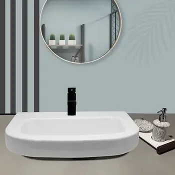 CERA CRUSE WALL HUNG WASH BASIN EXPOSED WHITE GLOSSY WALL HUNG BASIN / WALL MOUNT BASIN CERA | Model: S2040111