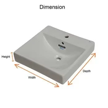 ROCA DIVERTA SQUARE BASIN 500X500-WHITE VESSEL / TABLE TOP / COUNTER TOP ROCA | Model: RS32745A000