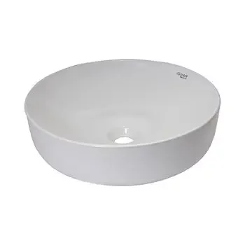 GLOCERA COSY WASH BASIN ROUND WHITE MATTE VESSEL / TABLE TOP / COUNTER TOP GLOCERA Model: GG/AB/62002