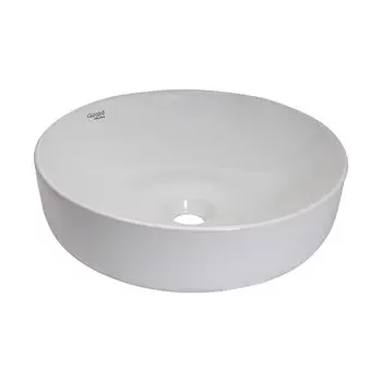 GLOCERA COSY WASH BASIN ROUND WHITE MATTE VESSEL / TABLE TOP / COUNTER TOP GLOCERA Model: GG/AB/62002