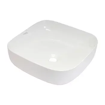 GLOCERA NEON WASH BASIN ROUND WHITE GLOSSY VESSEL / TABLE TOP / COUNTER TOP GLOCERA | Model: GG/AB/62008