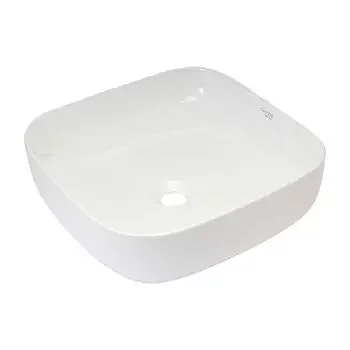 GLOCERA NEON WASH BASIN ROUND WHITE GLOSSY VESSEL / TABLE TOP / COUNTER TOP GLOCERA | Model: GG/AB/62008