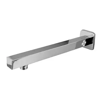 VAALVE SQUARE SHOWER ARM WITH FLANGE 12 SHOWER ARM SILVER CHROME VAALVE | Model: 341907