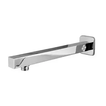 VAALVE SQUARE SHOWER ARM WITH FLANGE 12 SHOWER ARM SILVER CHROME VAALVE | Model: 341907