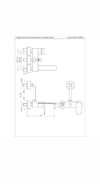 Single Lever Bath & Shower Mixer With Provision For Overhead Shower | Model : OPP-BLM-15117PM