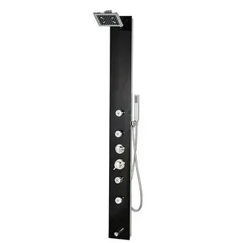 OYSTER JUBLEE SHOWER PANEL / SHOWER COLUMN BLACK MATT OYSTER