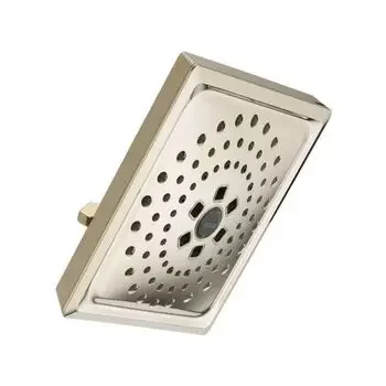 DELTA 8 RECTANGULAR 2-SETTING H2OKINETIC SHOWER HEAD WITH PAUSE FUNCTIONALITY (POLISHED NI DELTA | Model: 52684-PN