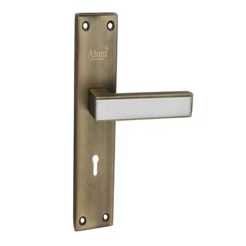 ATOM LOCK SIZE 65MM DOUBLE STAGE LOCKING SIZE: 200MM (8) MICRO SAT ANTIQUE LEVER HANDLES ATOM Model: