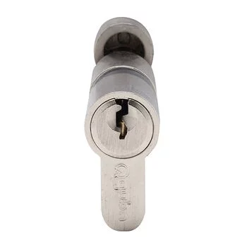 QUBA LEVER HANDLE Q 451 -8 INCH 60 MM KEY & KNOB (SS/CP) QUBA Model: Q-451-08LK-SS/CP