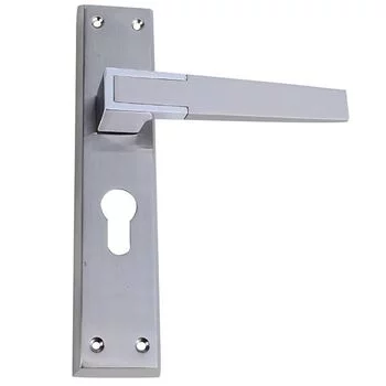 QUBA LEVER HANDLE Q 451 -8 INCH 60 MM KEY & KNOB (SS/CP) QUBA Model: Q-451-08LK-SS/CP