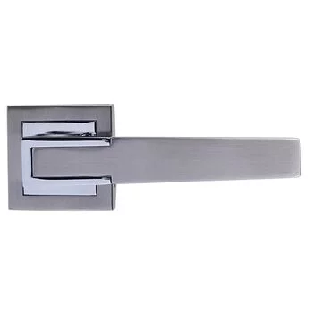 QUBA LEVER HANDLE Q 451 -ON ROSE 60 MM KEY & KNOB (SS/CP) QUBA Model: Q-451-ORLK-SS/CP