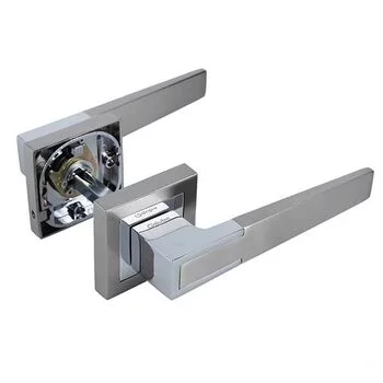 QUBA LEVER HANDLE Q 451 -ON ROSE 60 MM KEY & KNOB (SS/CP) QUBA Model: Q-451-ORLK-SS/CP