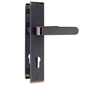 QUBA LEVER HANDLE Q 455 -10 INCH 60 MM KEY & KNOB (RGPVD/BM) QUBA Model: Q-455-10LK-RGPVD/BM