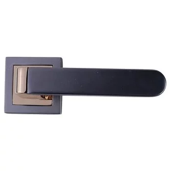 QUBA LEVER HANDLE Q 455 -ON ROSE 60 MM KEY & KNOB (RGPVD/BM) QUBA | Model: Q-455-ORLK-RGPVD/BM