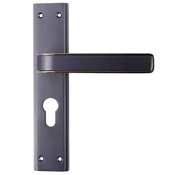 QUBA LEVER HANDLE Q 428 -8 INCH 60 MM KEY & KNOB (RGPVD/BM) QUBA | Model: Q-428-8LK-RGPVD/BM