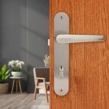 QUBA LEVER HANDLE Q 452 -10 INCH 60 MM KEY & KNOB (SS/CP) QUBA | Model: Q-452-10LK-SS/CP