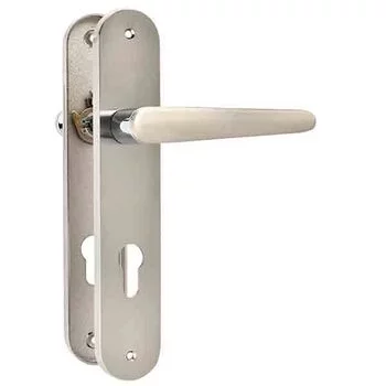 QUBA LEVER HANDLE Q 452 -10 INCH 60 MM KEY & KNOB (SS/CP) QUBA | Model: Q-452-10LK-SS/CP