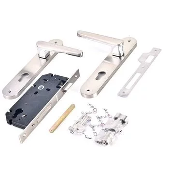 QUBA LEVER HANDLE Q 452 -10 INCH 60 MM KEY & KNOB (SS/CP) QUBA | Model: Q-452-10LK-SS/CP