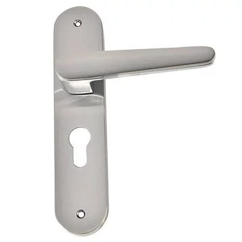 QUBA LEVER HANDLE Q 452 -8 INCH 60 MM KEY & KNOB (SS/CP) QUBA | Model: Q-452-08LK-SS/CP