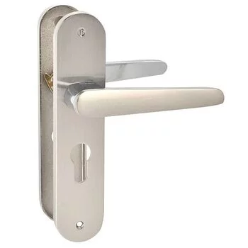 QUBA LEVER HANDLE Q 452 -8 INCH 60 MM KEY & KNOB (SS/CP) QUBA | Model: Q-452-08LK-SS/CP